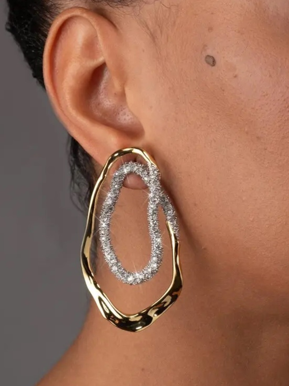 Alexis Bittar Solanales Double Loop Post Earrings - Picture 5 of 8
